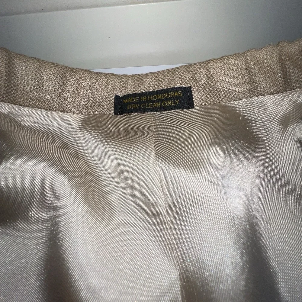 Meeting Street Men's Tan Silk and Wool Blend Tan Blazer 46L
